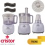 Robot De Cuisine CRISTOR Multi Fonctions -600 W- 2.3 L Bol – 1.5 L Blender – Blanc