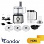 Robot de cuisine CONDOR MASTER MIX Multi fonction – 750W – 2,3L Bol – 2,1L Blender – Inox_Noir